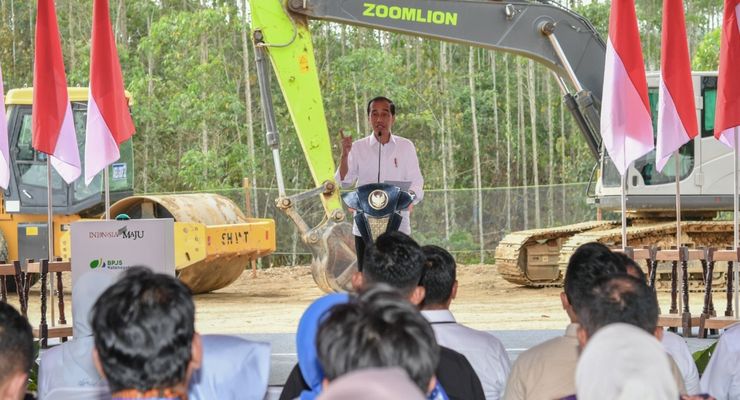 Jokowi "Groundbreaking" Kantor BPJS Ketenagakerjaan di IKN