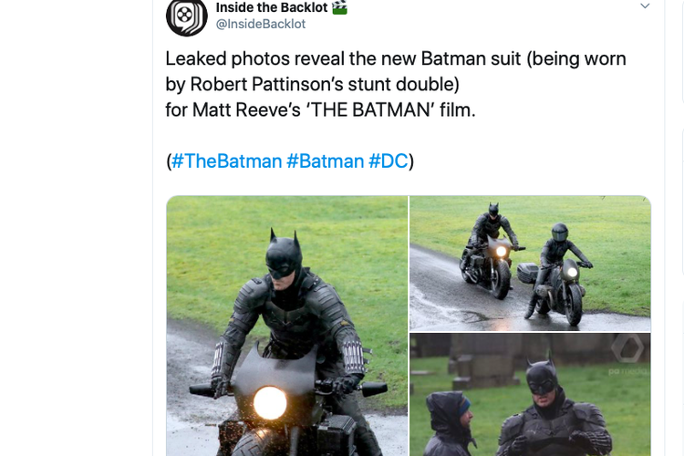 Foto-foto kostum Batman untuk Robert Pattinson di film The Batman garapan sutradara Matt Reeves.