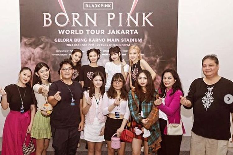 Momen Menteri Airlangga Hartarto Foto Bareng Blackpink Usai Nonton Konser Born Pink