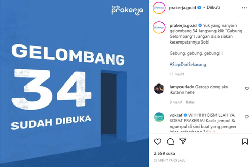 Prakerja Gelombang 34 Sudah Dibuka, Ini Syarat dan Cara Daftarnya!