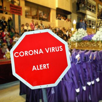 Ilustrasi virus corona (Covid-19) di Eropa