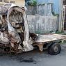 Pikap Terbakar Usai Tabrak Pohon di Kediri, 2 Korban Tewas