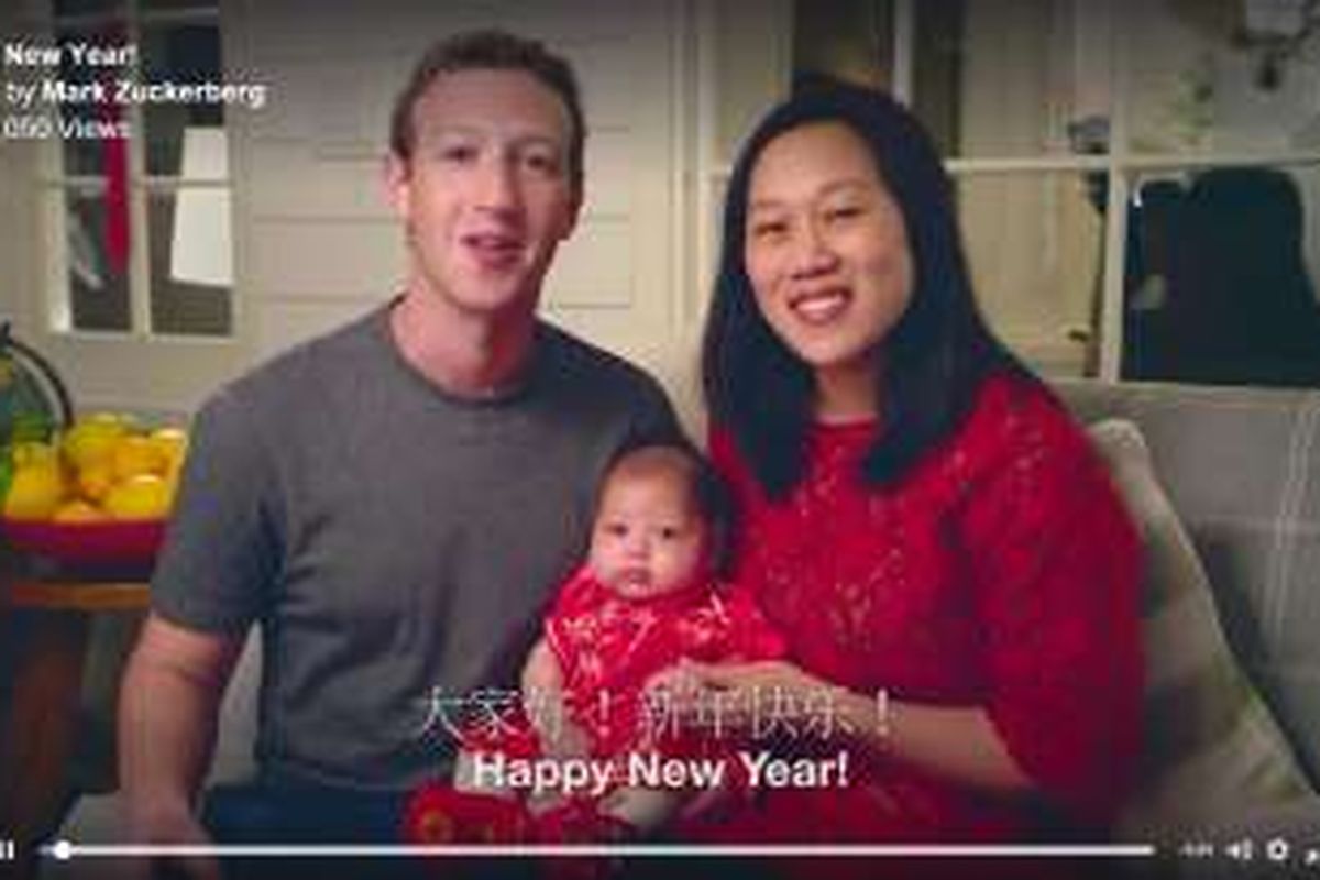 Mark Zuckerberg dan keluarga ucapkan selamat Tahun Baru China bagi netizen