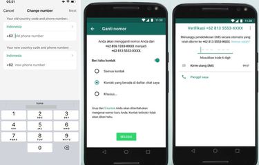 Ilustrasi cara memindahkan WA ke HP baru dengan langkah pertama mengganti nomor.