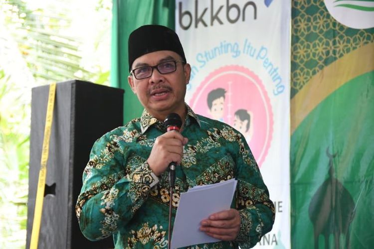 Kepala BKKBN dr Hasto Wardoyo menyosialisasikan Program Bangga Kencana dan Percepatan Penurunan Stunting di Pondok Pesantren Nurul Qur?an Kokap Kulon Progo, Minggu (17/9/2023).