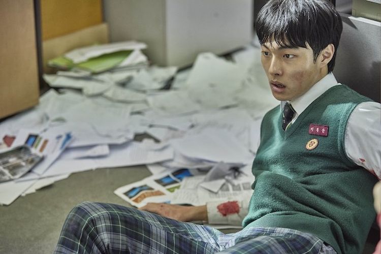 Karakter Lee Cheong-san (Yoon Chan-young) dalam serial All of Us Are Dead