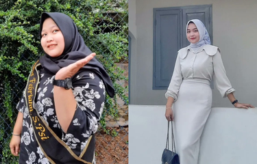 Rima Febrianti (26), perempuan asal Purwokerto, Jawa Tengah yang berhasil menurunkan berat badan dari 103 kg menjadi 63 kg.