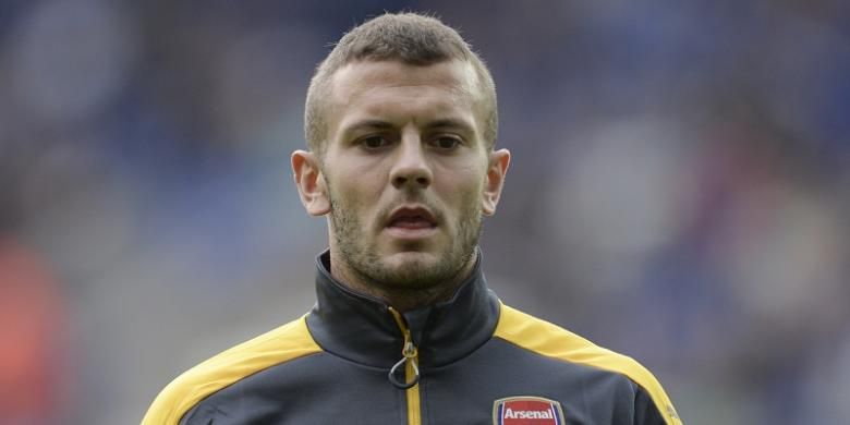 Jack Wilshere sedang menjalani pemanasan menjelang laga Premier League antara Arsenal dan AFC Bournemouth di Stadion King Power, 20 Agustus 2016.