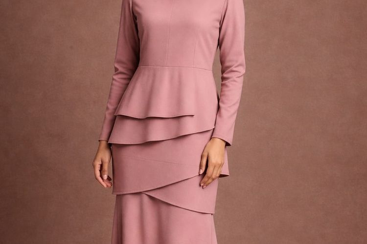 Baju Kurung Layered yang Modern