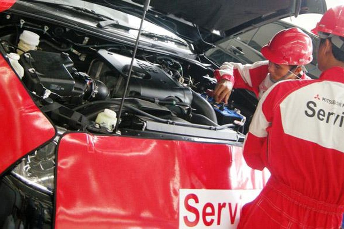 Servis di bengkel resmi Mitsubishi, Mitsubishi Mirage menanti.