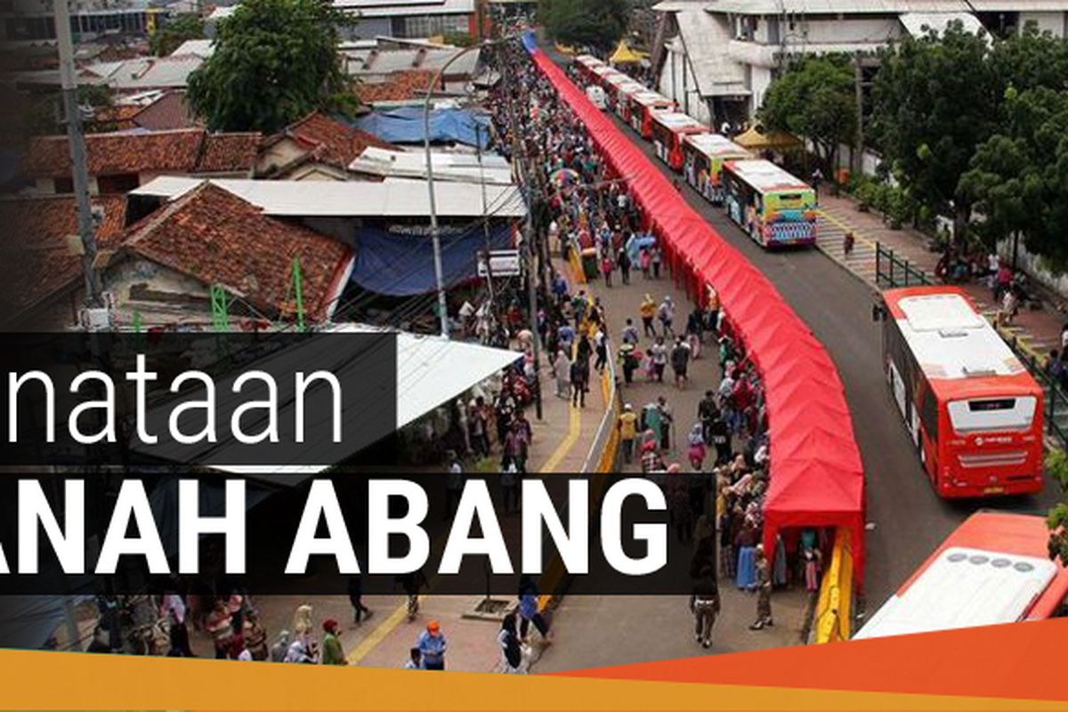 Suasana di Jalan Jatibaru, Tanah Abang, Jakarta, Jumat (22/12/2017). Sehubung keputusan Gubernur DKI Jakarta Anies Baswedan, ruas jalan di depan stasiun ditutup untuk kendaraan bermotor pada pukul 08.00-18.00 WIB.