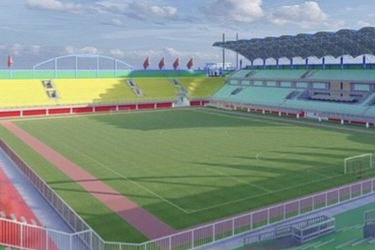 Ilustrasi desain sementara Stadion Maguwoharjo, Kabupaten Sleman, Daerah Istimewa Yogyakarta (DIY).