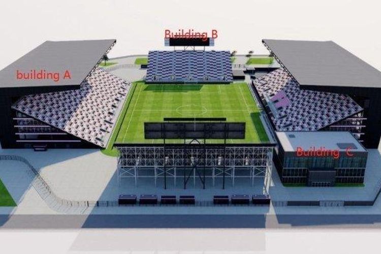 Desain Indonesia Stadium yang akan dibangun Bosowa untuk PSM Makassar. Bosowa menyiapkan Rp 400 miliar untuk bangun stadion berstandar FIFA.