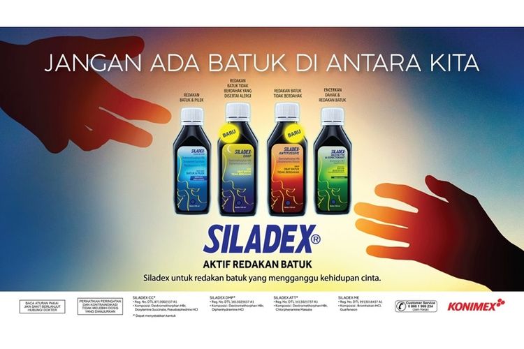 Siladex cough medicine product from Konimex which comes in four variants.