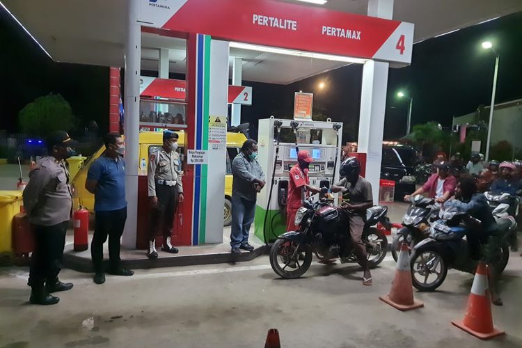 Pihak Pertamina saat melakukan Sidak ke SPBU