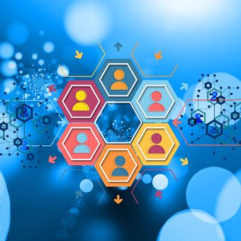 Ilustrasi blockchain, teknologi blockchain.