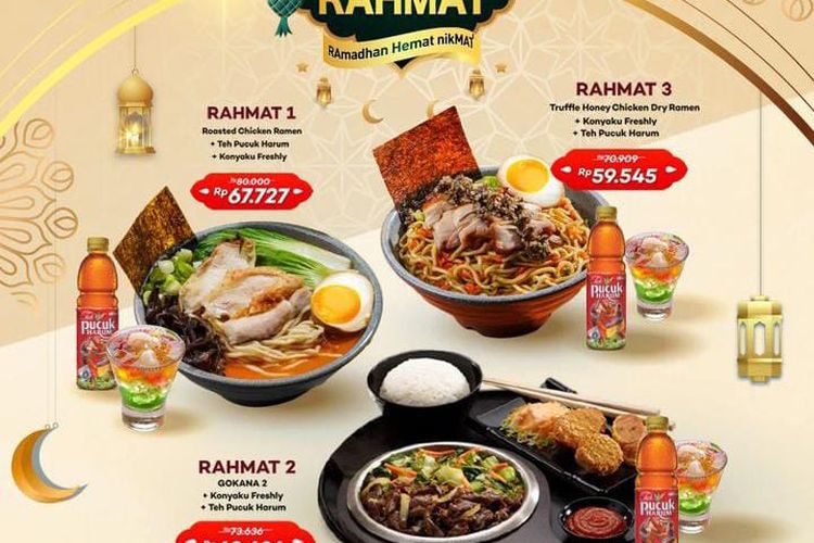 Daftar Promo buka puasa di Bakmi GM, Golden Lamian, dan Gokana