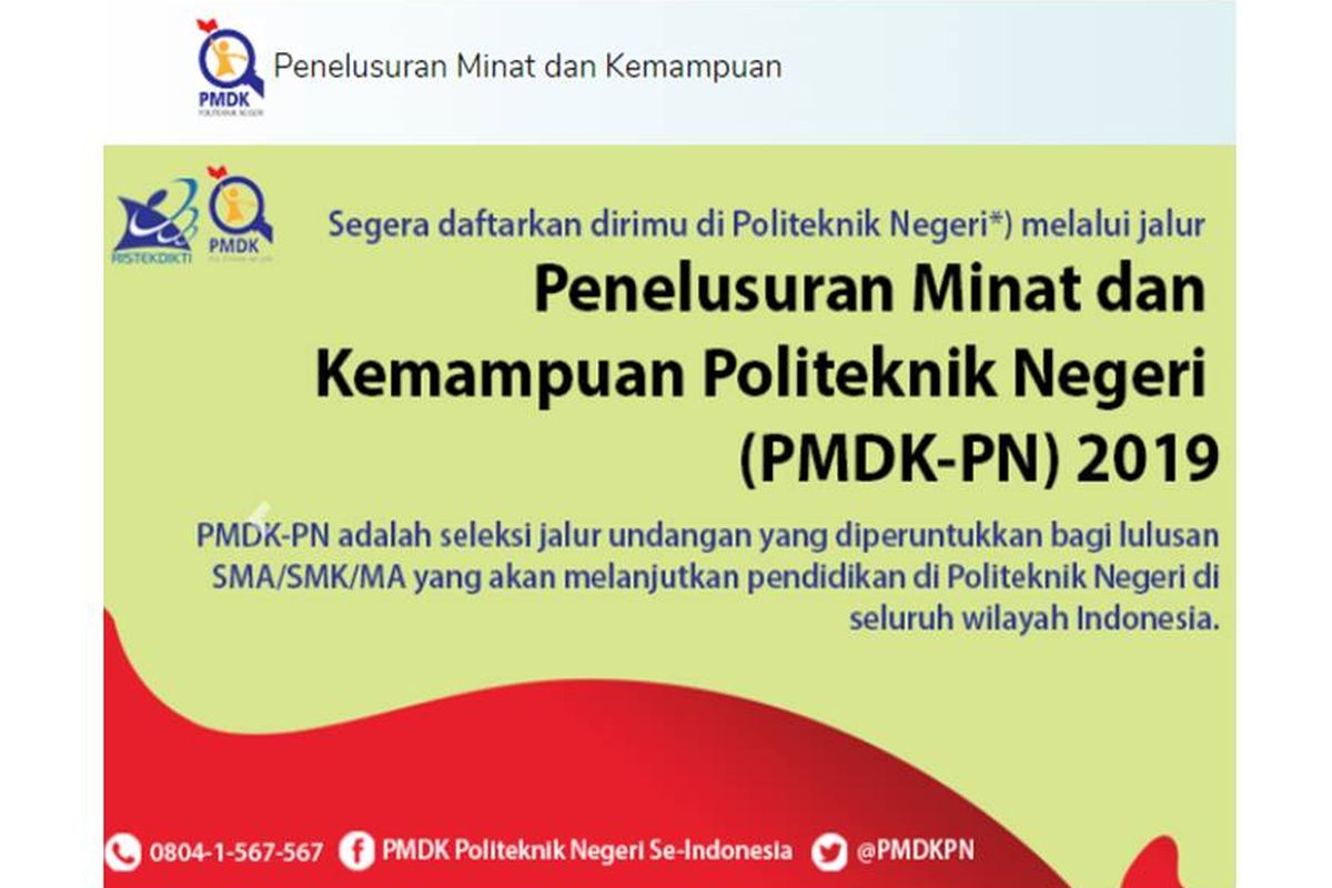 Penerimaan mahasiswa baru politeknik negeri jalur PMDK