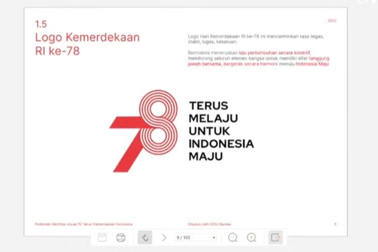 Logo dan tema HUT ke-78 RI yang diperkenalkan oleh Sekretariat Presiden, Senin (12/6/2023).