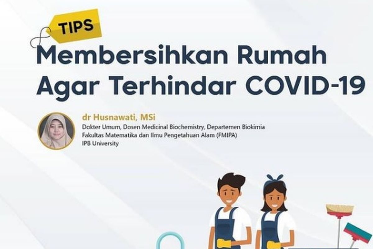 Tangkapan layar Instagram resmi IPB terkait tips membersihkan rumah agar terhindar dari Covid-19.