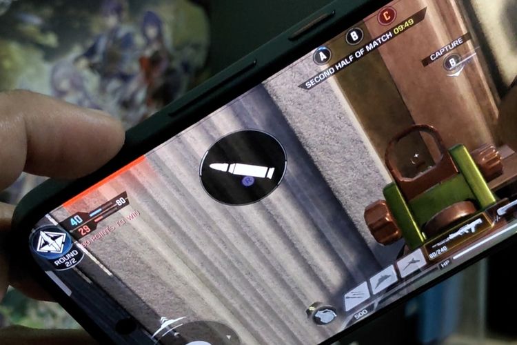 Tombol GT Trigger yang bisa digunakan di dalam game pada Infinix GT 30 Pro.