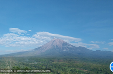 Gunung Semeru Empat Kali Alami Erupsi, Tinggi Kolom Abu 400 Meter