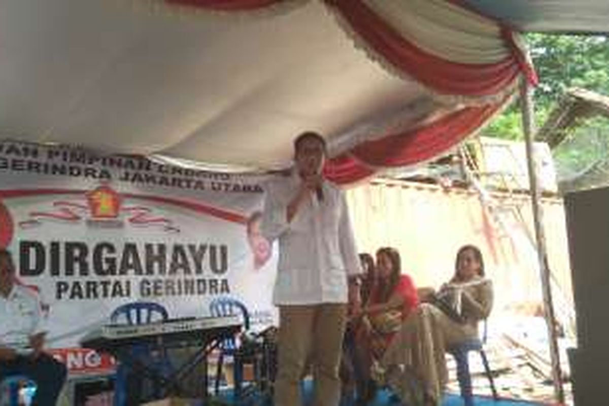 Kandidat cagub DKI dari Partai Gerindra Sandiaga Uno 