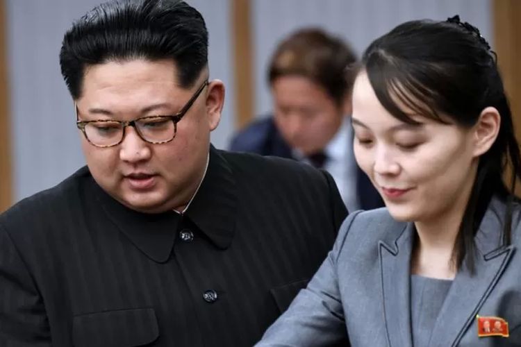 Kim Jong Un dan saudara perempuannya Kim Yo-jong.