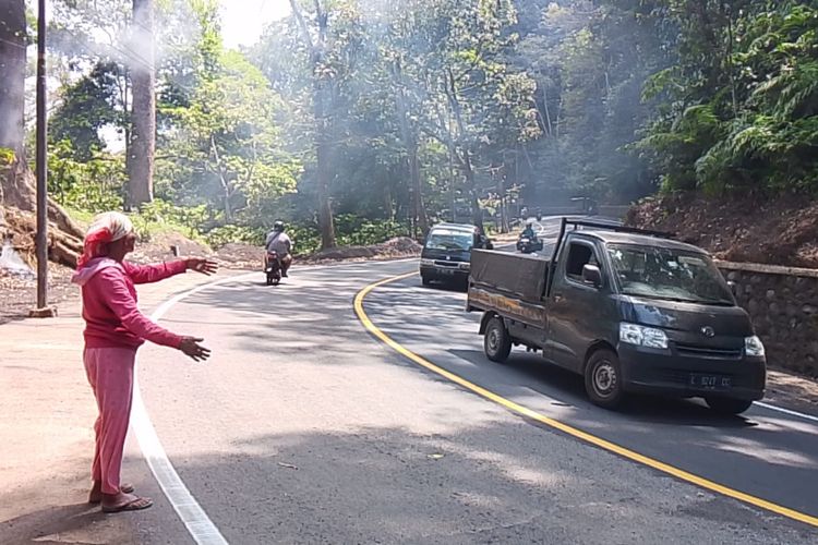 'Awe-awe' di jalur Gumitir Jember-Banyuwangi, Jawa Timur kembali turun di hari pertama pembukaan, Kamis (4/9/2025).