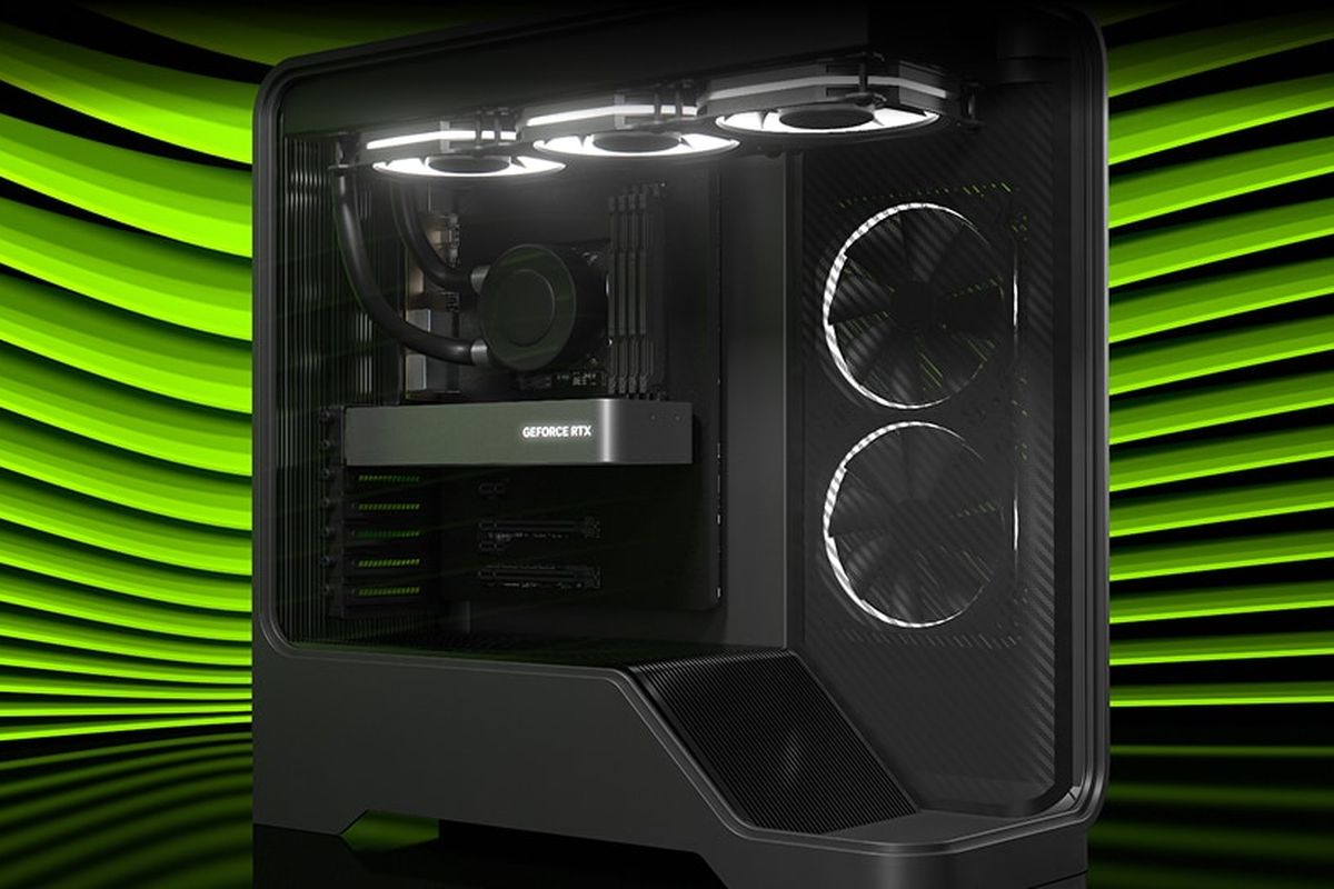 Ilustrasi GPU Nvidia GeForce RTX 5050.