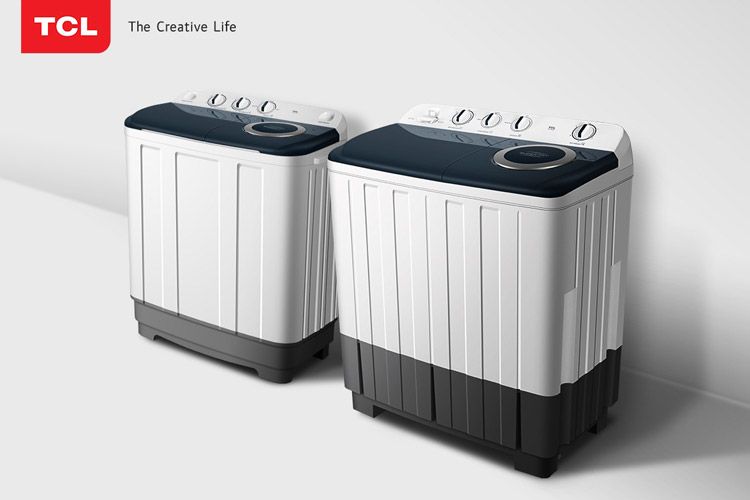 Mesin cuci TCL Twin Tub TWT-20S hadir dalam dua tipe dengan kapasitas berbeda. 