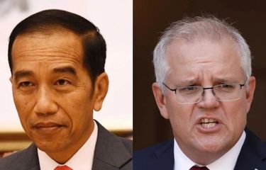 Presiden Indonesia Joko Widodo (kiri) dan Perdana Menteri Australia Scott Morrison.