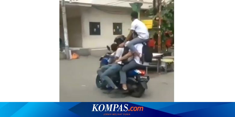 Viral Lima Anak Sma Boncengan Di Atas Satu Motor Halaman All Kompas Com