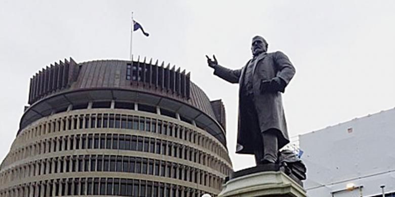 Gedung parlemen di Wellington yang juga difungsikan sebagai museum.
