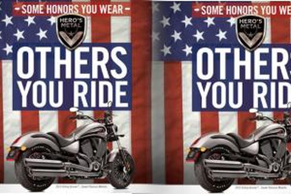 Sumbangan pada veteran perang dari Victory Motorcycles.