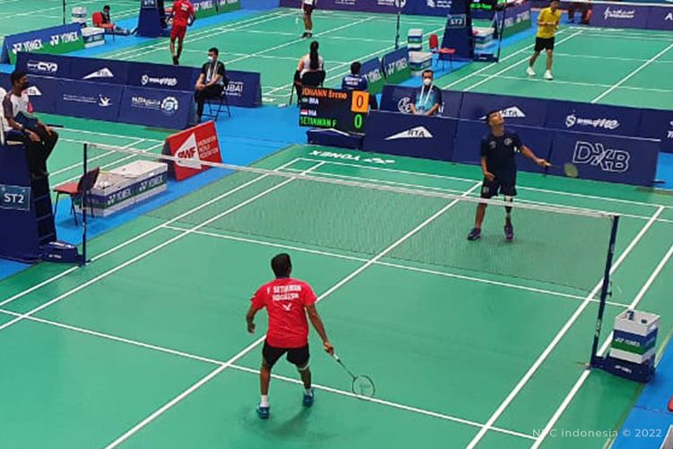 tim para-bulutangkis Indonesia dalam kejuaraan Fazza Dubai Para Badminton International ke-4 2022.