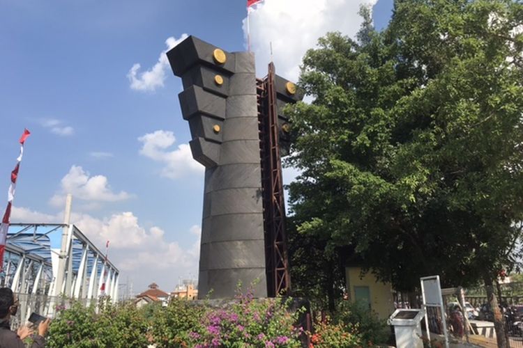 Monumen Kali Bekasi, Jalan Ir Juanda, Bekasi, Jumat (14/8/2020).