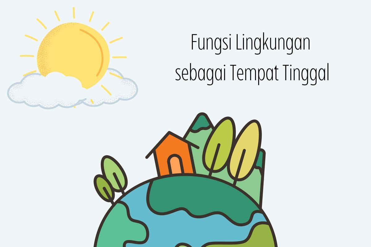 Fungsi lingkungan sebagai tempat tinggal adalah untuk berteduh serta berlindung dari ancaman maupun bahaya.