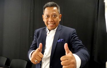 Pembawa acara yang juga komedian Tukul Arwana ditemui usai mengisi acara Konser Ayu Ting Ting Kamu Kamu Kamu di MNC Tower, Kebon Jeruk, Jakarta Barat, Rabu (23/8/2017). 