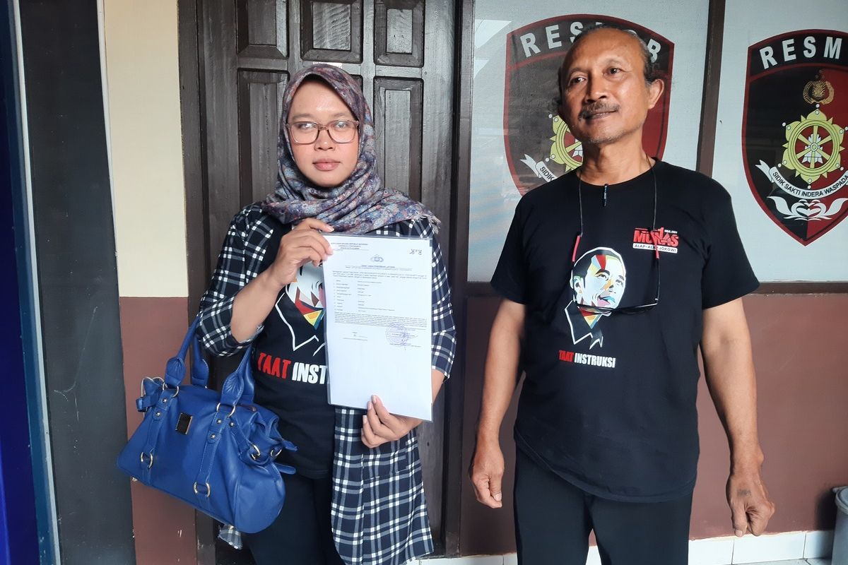 Koordinator Relawan Alap-Alap Jokowi, Sleman, Pambudi Sulistio saat di Polresta Sleman, Rabu (30/04/2025).