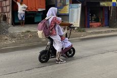 Terulang Lagi, Anak Kecil Bawa Sepeda Listrik Bonceng 3 Ditabrak Motor