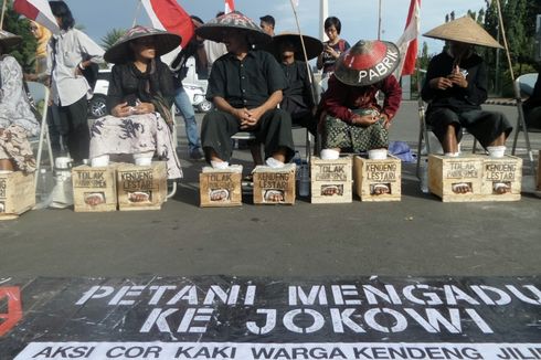 Alasan Para Petani Kendeng Rela Mencor Kaki di Depan Istana Negara