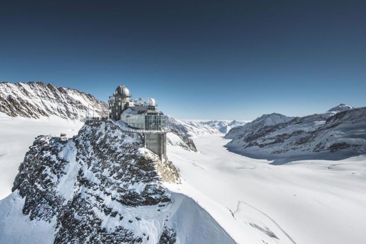 Tempat wisata di Swiss - Jungfraujoch.