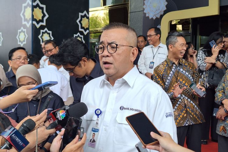 Kepala Departemen Pengelolaan Uang Bank Indonesia Marlinson Hakim dalam acara Kick-off Semarak Rupiah Ramadan dan Berkah Idulfitri (SERAMBI 2024), Jumat (15/3/2024).