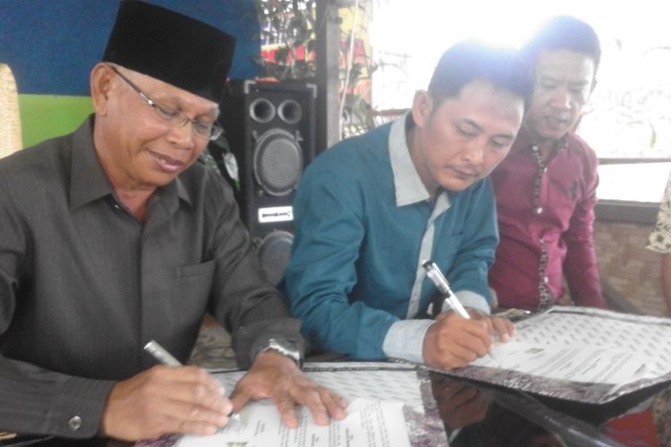 penandatanganan nota kesepakatan antara MUI dengan lingar institute dalam memerangi perburuan harimau sumatera