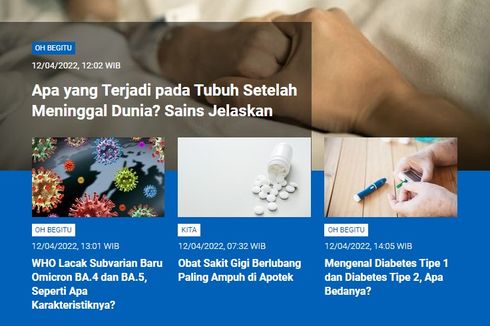 [POPULER SAINS] Apa yang Terjadi pada Tubuh Setelah Meninggal Dunia | WHO Lacak Subvarian Baru Omicron | Obat Sakit Gigi Berlubang