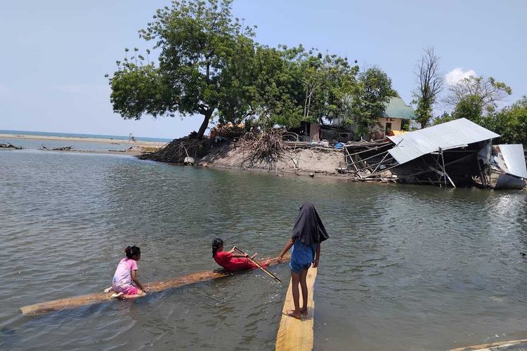 6 Muara Baru Muncul Pascabanjir di Bungkah Aceh Utara, Warga Desak Pemerintah Lakukan Reklamasi