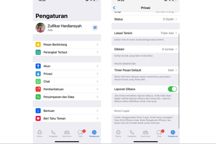 Ilustrasi cara melihat status WA tanpa diketahui pemiliknya.
