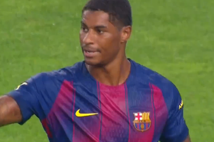 Marcus Rashford mencetak gol pertamanya bagi Barcelona dalam laga persahabatan lawan Daegu di Korea Selatan pada Senin (4/8/2025).