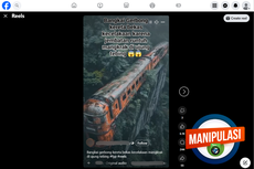 INFOGRAFIK: Video Gerbong Kereta Mangkrak di Tebing adalah AI Generatif